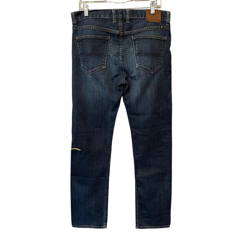 Lucky Brand Dean Straight Leg Jeans Mens 33x32 Dark Wash Blue Denim Classic Fit